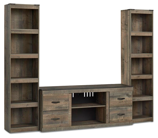 Trinell - 3-Piece Entertainment Center - Brown by Ashley – Entertainment Centers