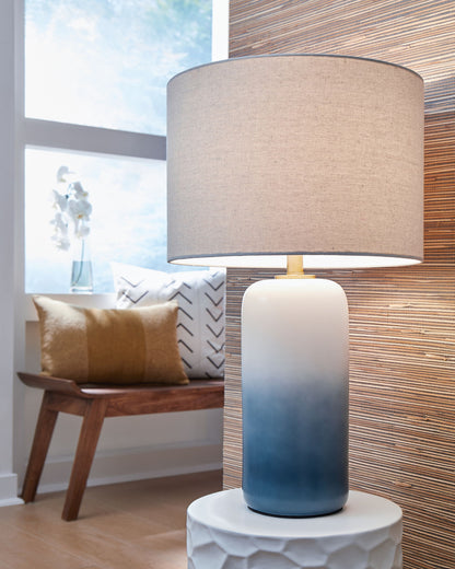 Lemrich - Ceramic Table Lamp  - White by Ashley – view 3