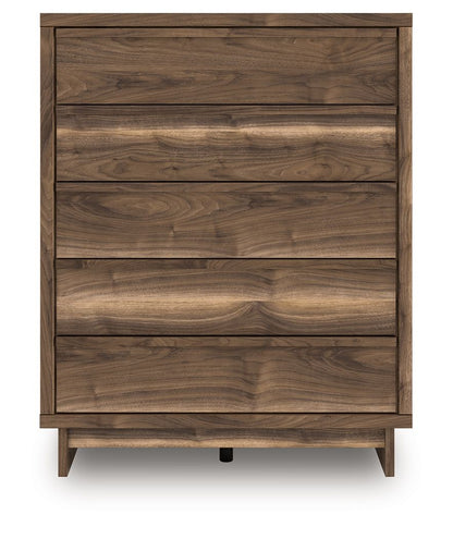 Chirason - Five Drawer Wide Chest - Brown by Ashley – view 3