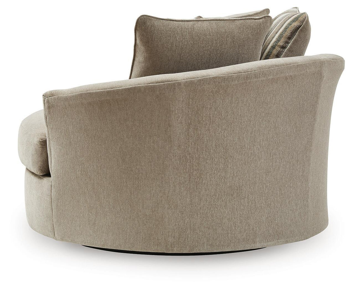 Linenhause - Oversized Swivel Accent Chair - Dune – view 2