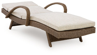 Laguna Heights - Chaise Lounge With Cushion - Beige by Ashley – view 2