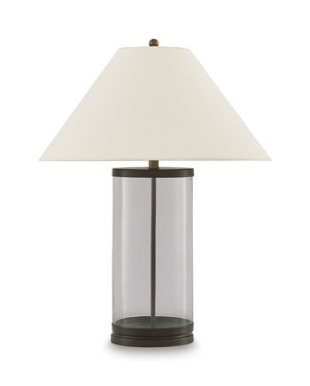 Junrow - Glass Table Lamp - Clear / Brown by Ashley – Table Lamps