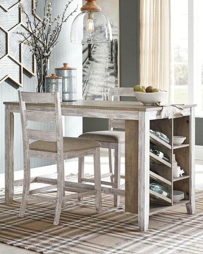 Skempton - Rectangular Counter Table With Storage - White by Ashley – view 3