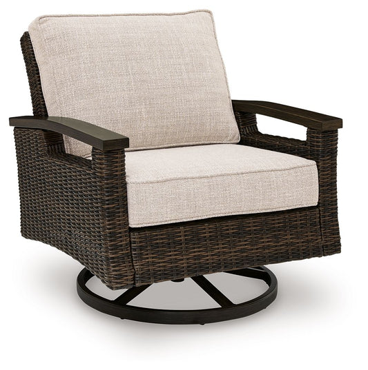 Monterey Point - Swivel Lounge Chair (Set of 2) - Dark Brown by Ashley – view 2
