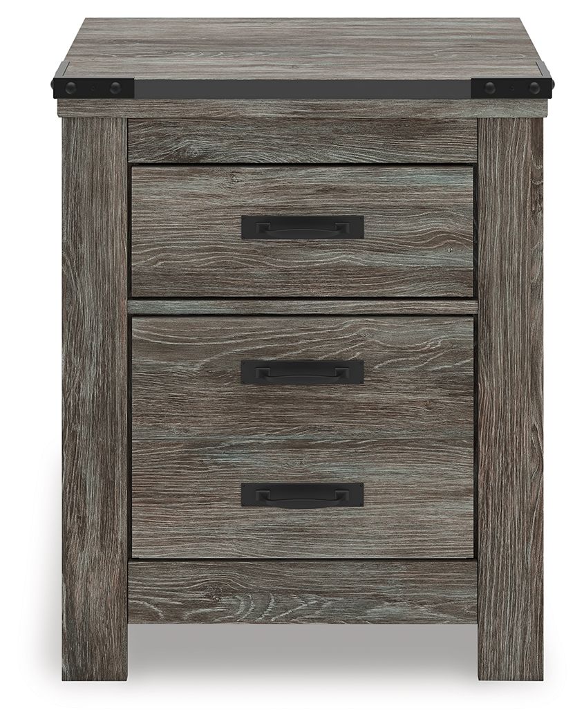 Frandern - Two Drawer Night Stand - Gray by Ashley – view 3