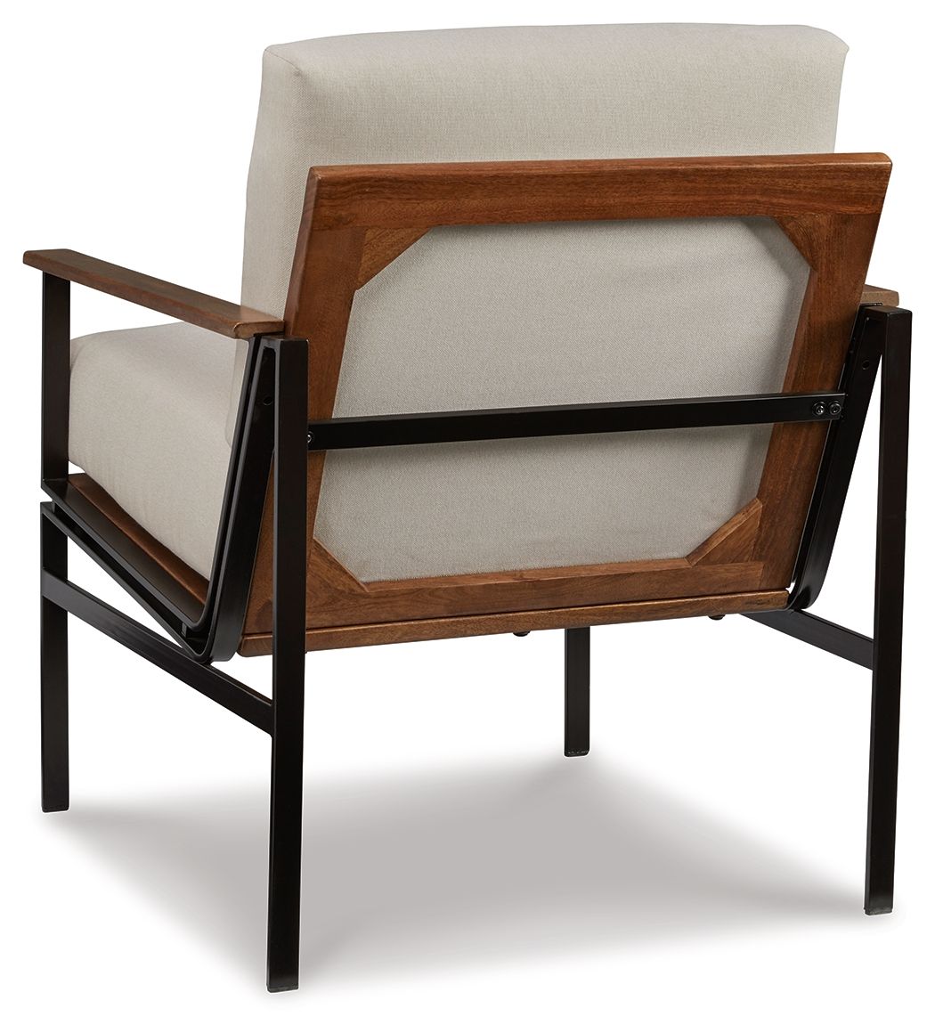 Tilden - Accent Chair - Ivory / Brown by Ashley – view 2