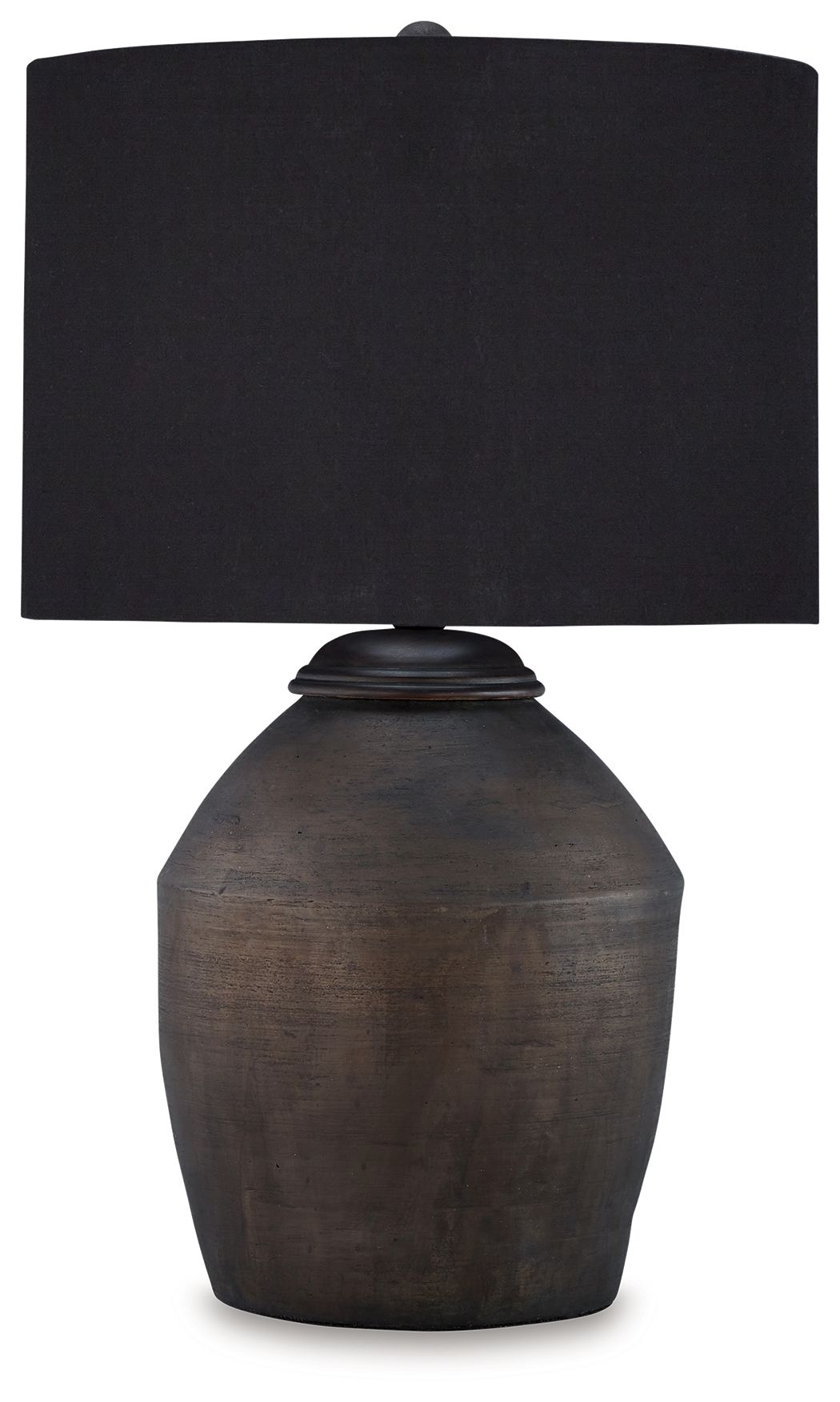 Naareman - Terracotta Table Lamp - Metallic Black by Ashley – Table Lamps