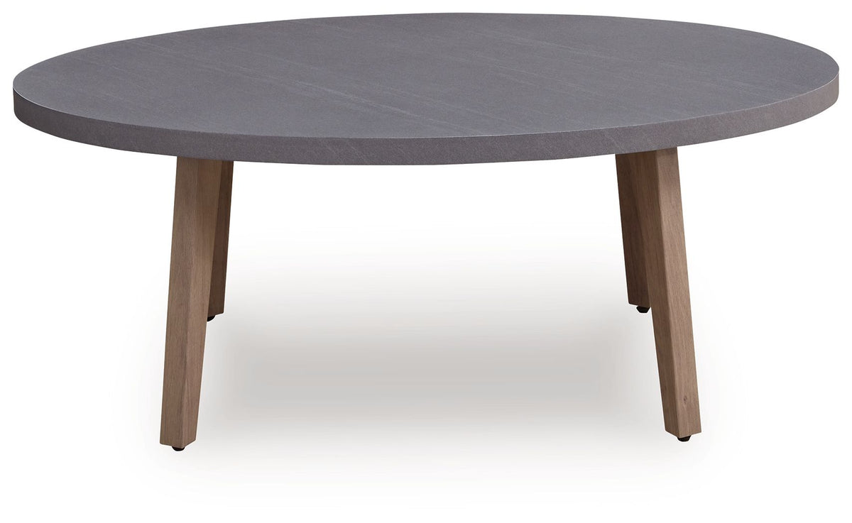 Harmony Headlands - Oval Cocktail Table - Natural / Gray by Ashley – view 2