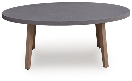 Harmony Headlands - Oval Cocktail Table - Natural / Gray by Ashley – view 2