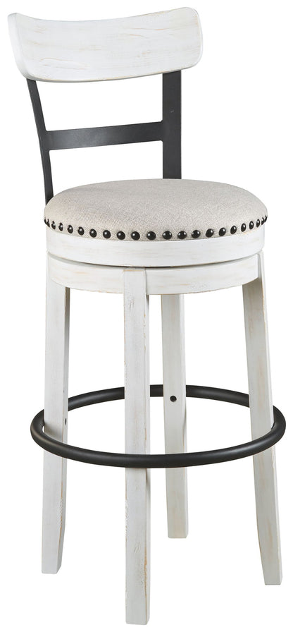 Valebeck - Tall Upholstered Swivel Barstool by Ashley – view 2