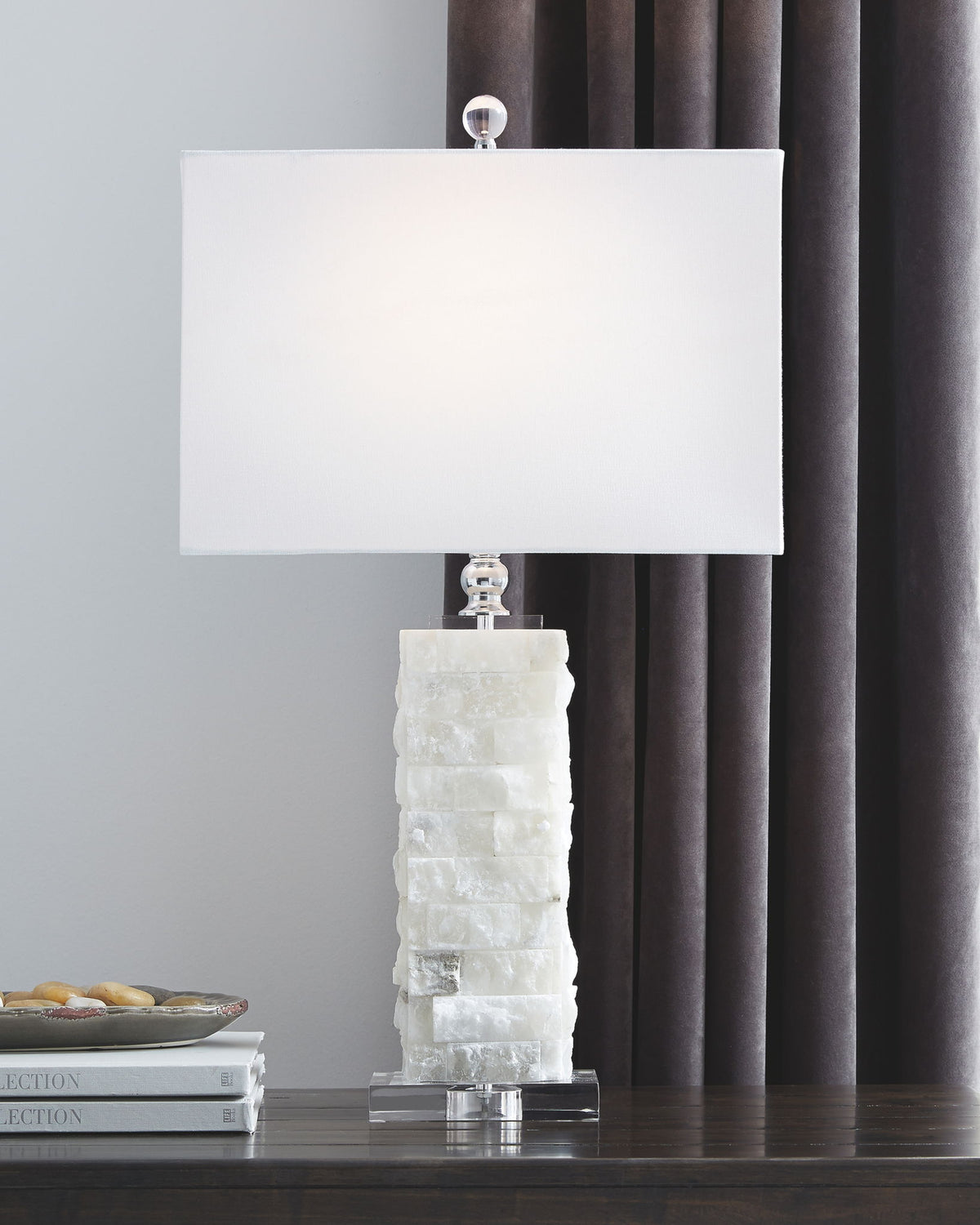 Malise - Alabaster Table Lamp  - White by Ashley – view 3