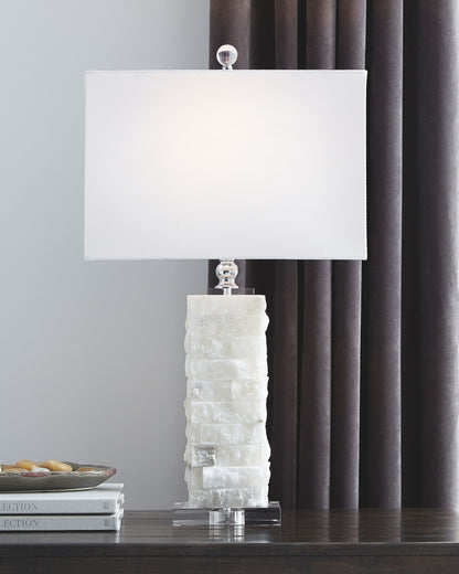 Malise - Alabaster Table Lamp  - White by Ashley – view 3