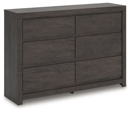 Fraluna - Six Drawer Dresser - Charcoal by Ashley – Dressers