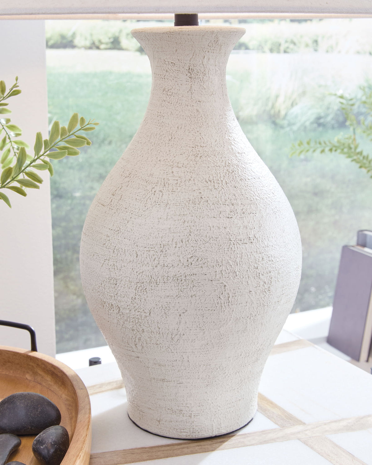 Ashbend - Ceramic Table Lamp - Antique White by Ashley – view 4