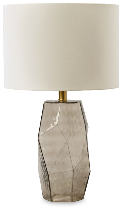 Taylow - Glass Table Lamp - Gray by Ashley – Table Lamps
