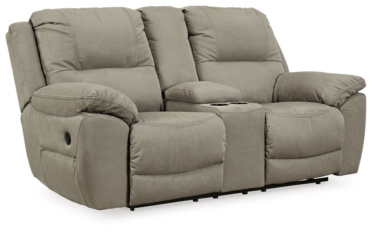 Next-Gen Gaucho - DBL Rec Loveseat w/Console - Putty by Ashley – Reclining Loveseats