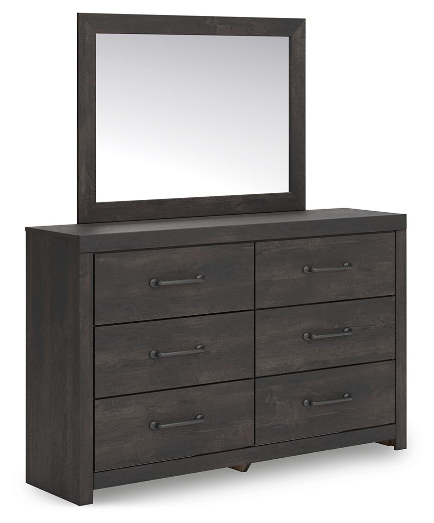 Hollivern - Dresser And Mirror - Dark Gray by Ashley – Dresser & Mirror