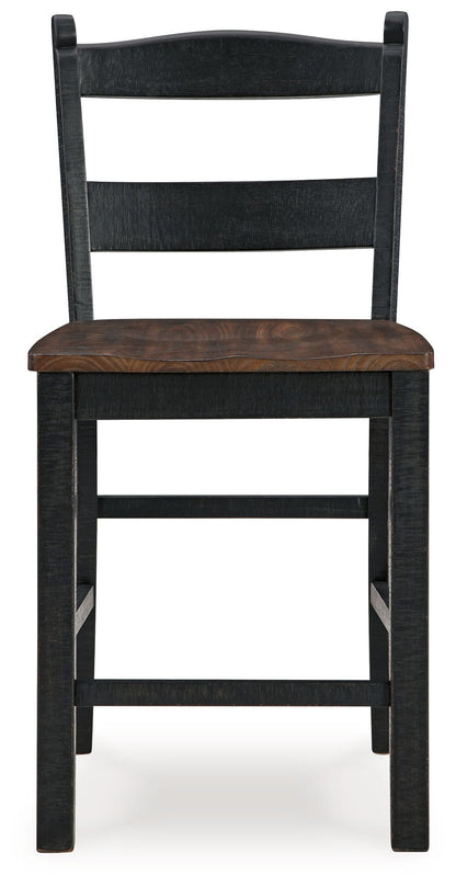 Valebeck - Barstool (Set of 2) - Black / Brown by Ashley – view 2