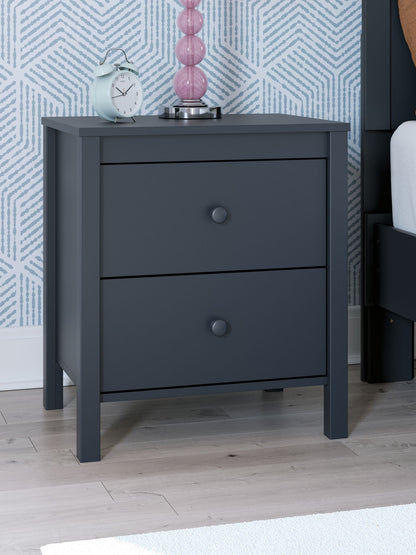 Simmenfort - Two Drawer Night Stand - Navy Blue by Ashley – view 2