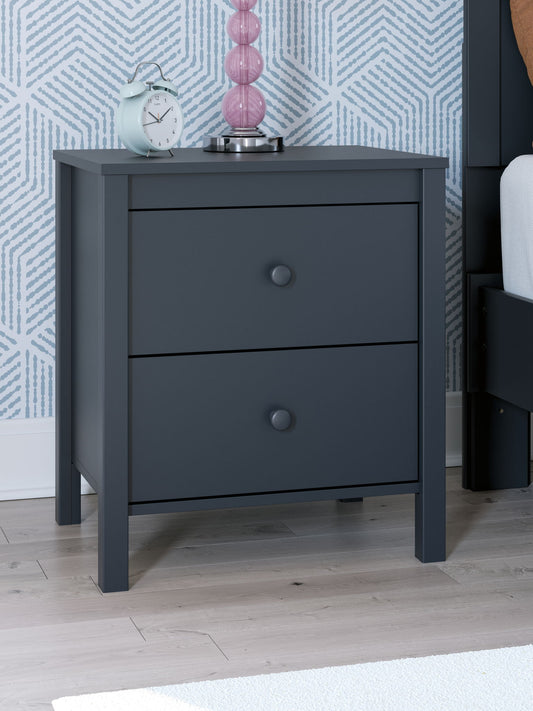 Simmenfort - Two Drawer Night Stand - Navy Blue by Ashley – view 2