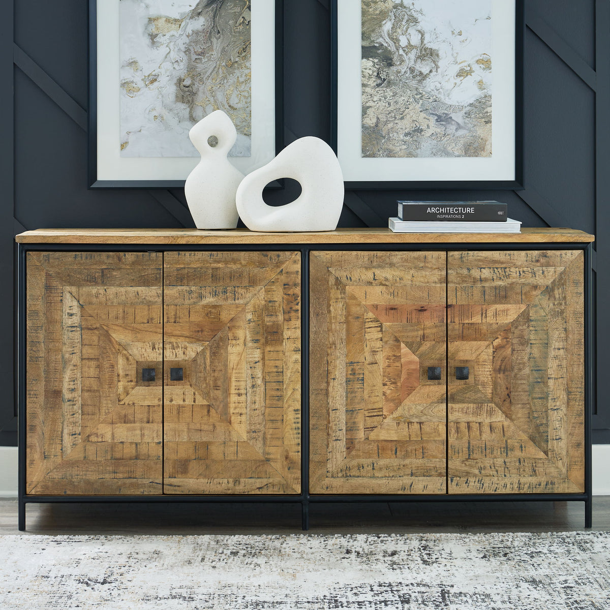 Camney - Accent Cabinet - Brown / Black by Ashley – view 2
