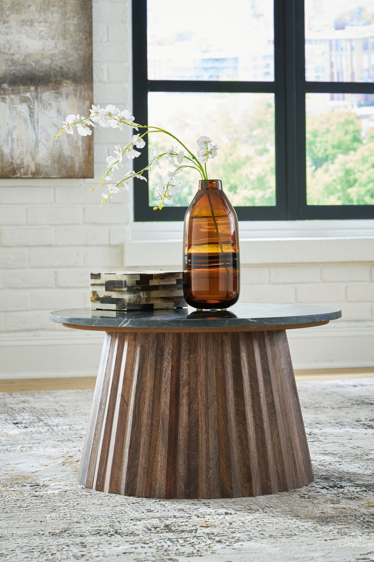 Ceilby - Accent Cocktail Table - Black / Brown by Ashley – view 3