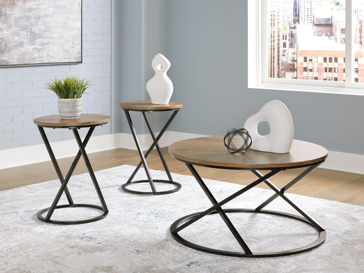 Cassbryn - Occasional Table Set (Set of 3) - Brown / Black by Ashley – view 3