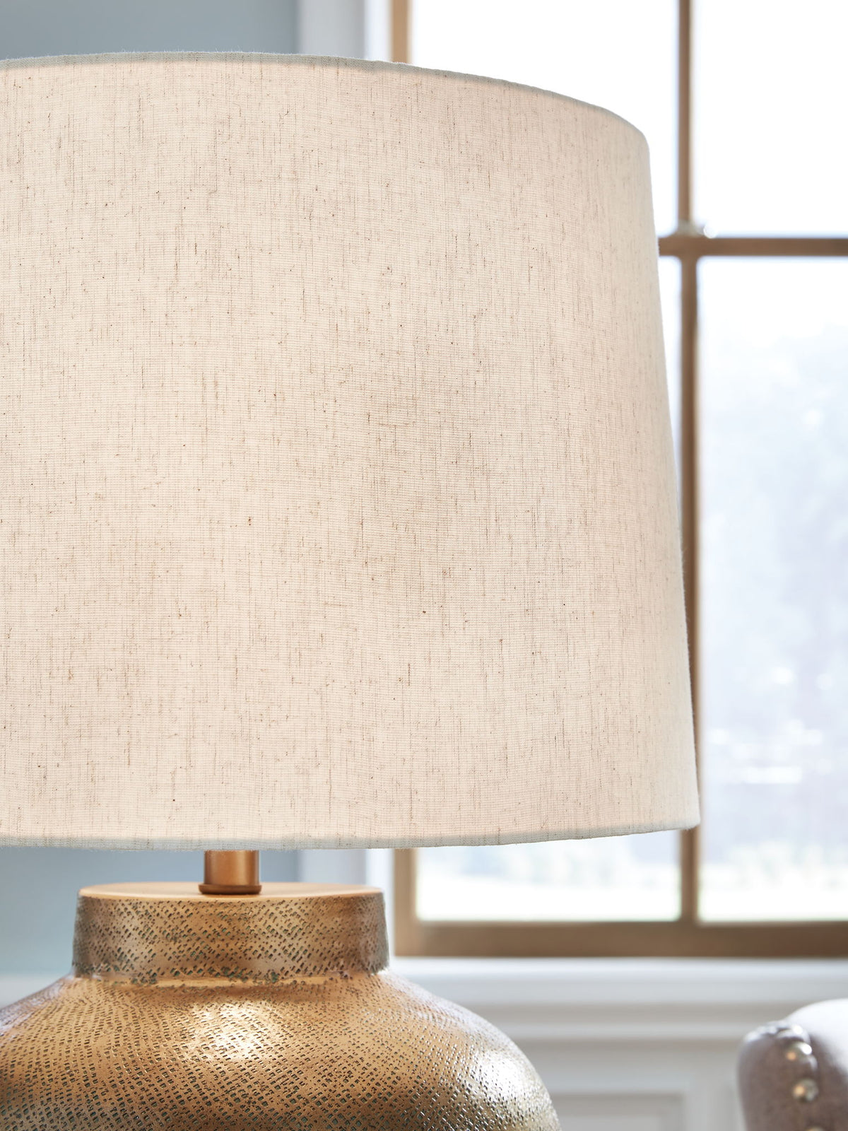 Madney - Metal Table Lamp - Antique Gold Finish by Ashley – view 3