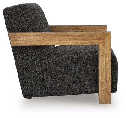Dorney - Accent Chair - Charcoal / Brown by Ashley – view 3