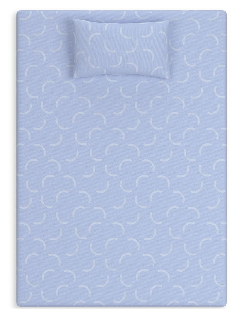 Ikidz Ocean - Mattress Twin size And Pillow Set of 2 - Blue by Ashley – view 2