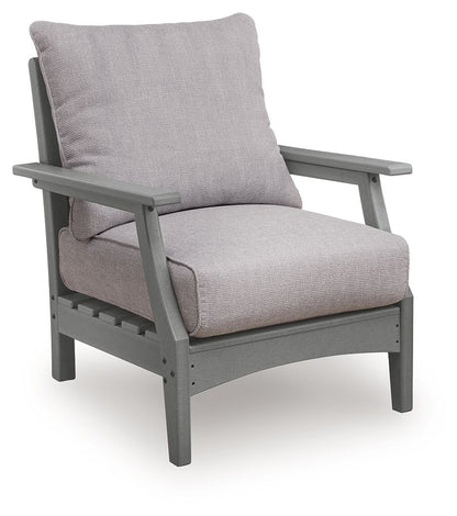 Cove Beach - Lounge Chair With Cushion (Set of 2) - Gray by Ashley – view 3