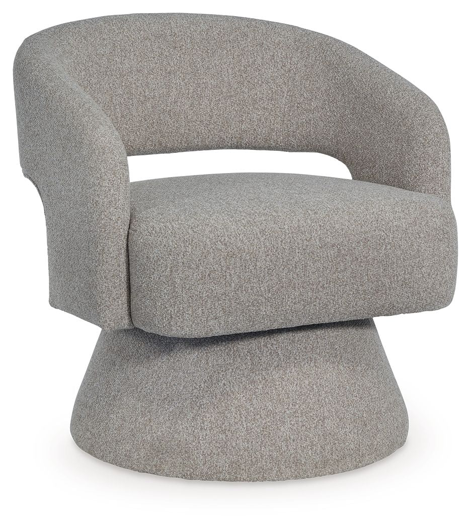 Nashkins - Swivel Accent Chair - Pebble by Ashley – Swivel Chairs