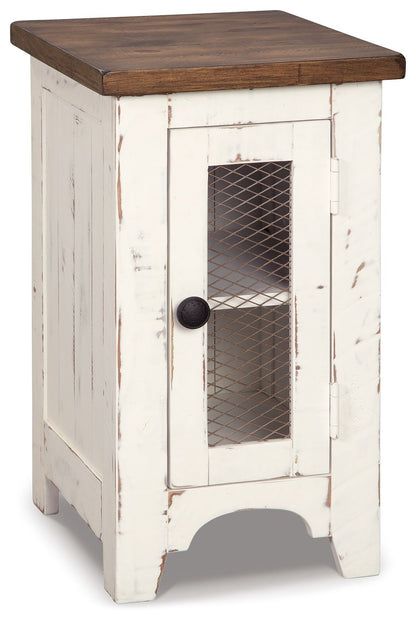 Wystfield - Chair Side End Table - White / Brown by Ashley – Chair Side Tables