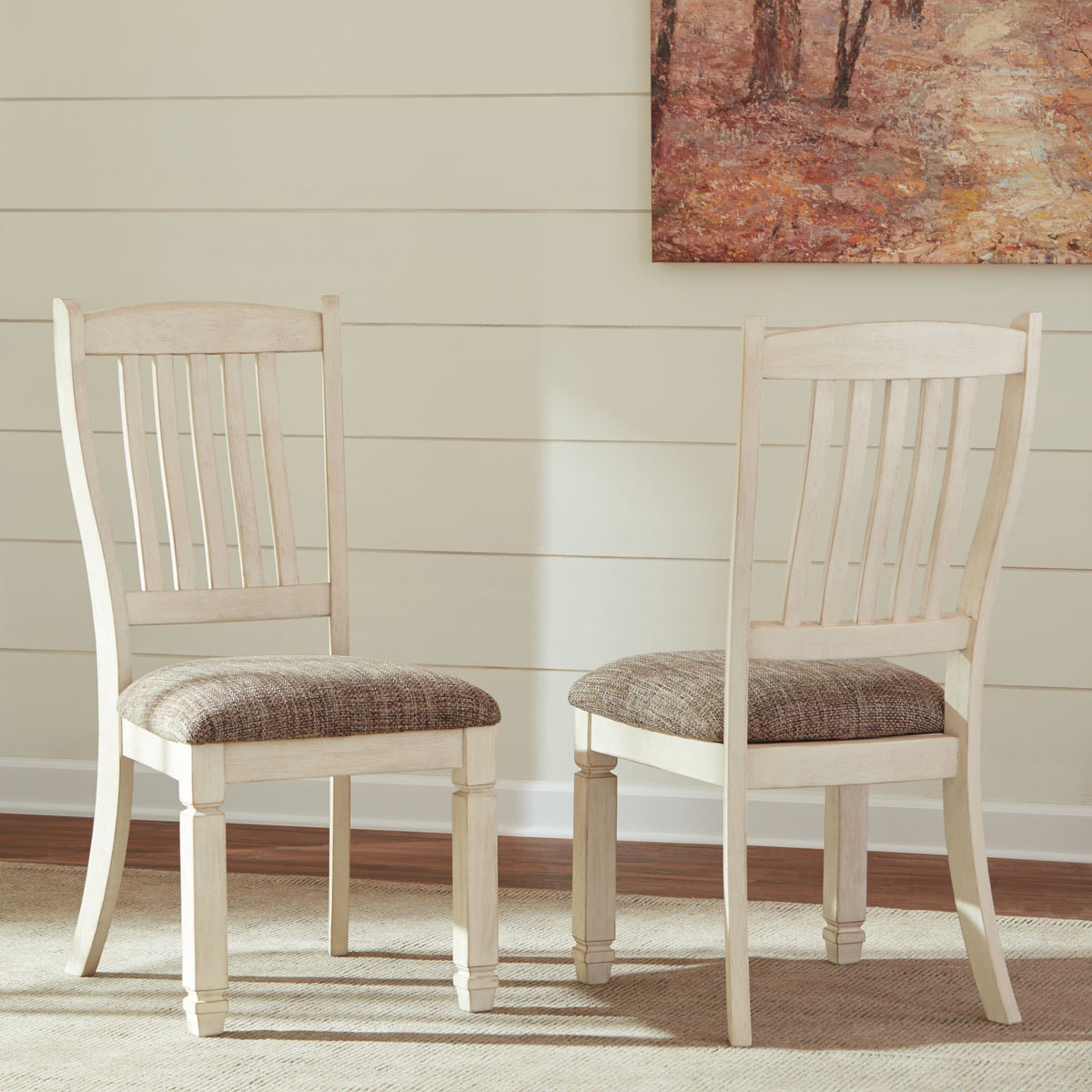 Bolanburg - Dining UPH Side Chair (Set of 2) - Rake Back - Brown / Beige by Ashley – view 3