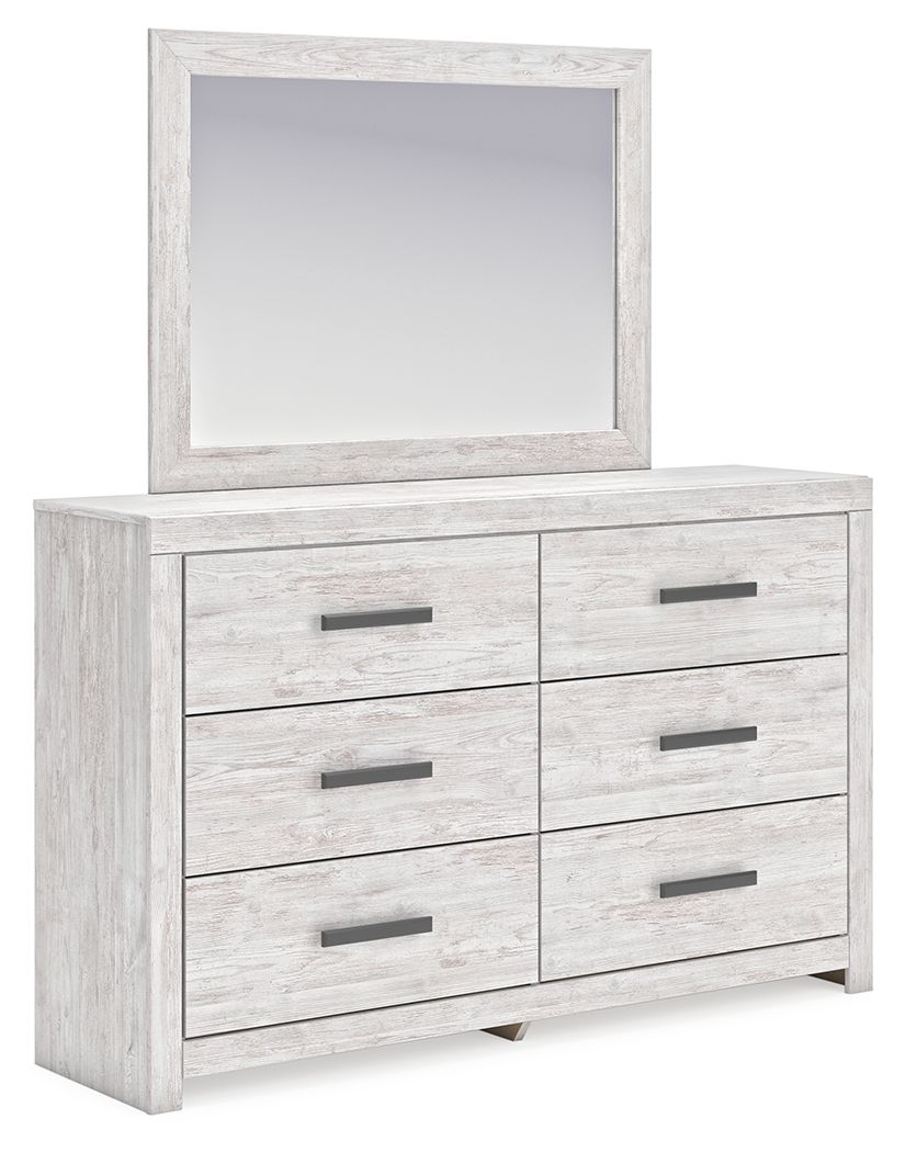 Cayboni - Dresser And Mirror - Whitewash by Ashley – Dresser & Mirror