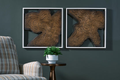 Landley - Wall Decor Set (Set of 2) - Brown / White by Ashley – view 3