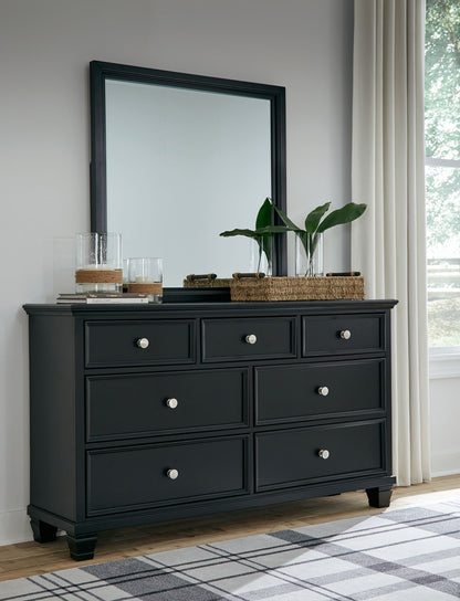 Lanolee - Dresser And Mirror - Black by Ashley – view 3