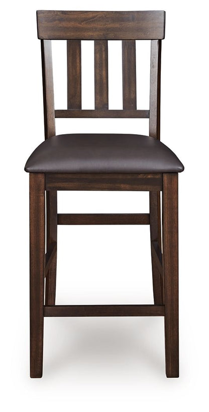 Haddigan - Upholstered Barstool (Set of 2) - Dark Brown by Ashley – view 3