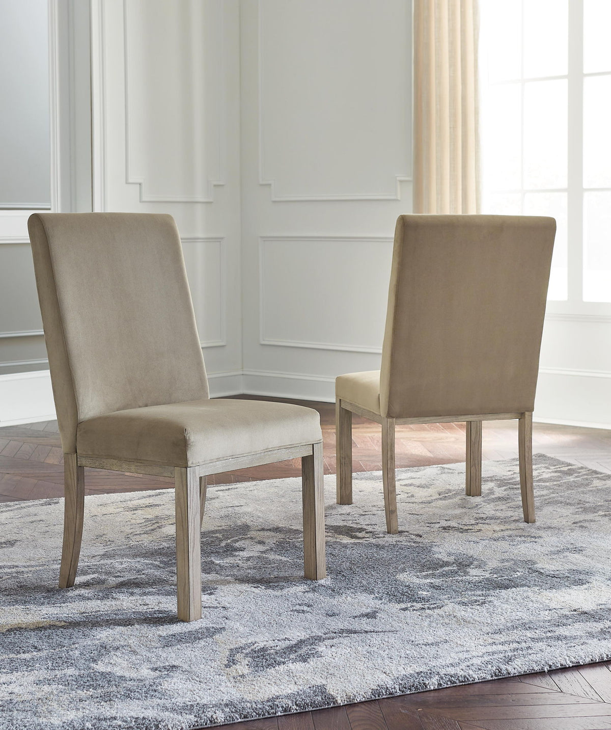 Chrestner - Dining UPH Side Chair (Set of 2) - Gray / Brown by Ashley – view 4