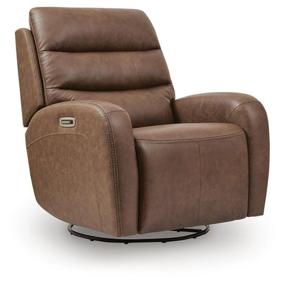 Motion-Max - Swivel Glider Power Recliner - Saddle by Ashley – Swivel Glider Chairs
