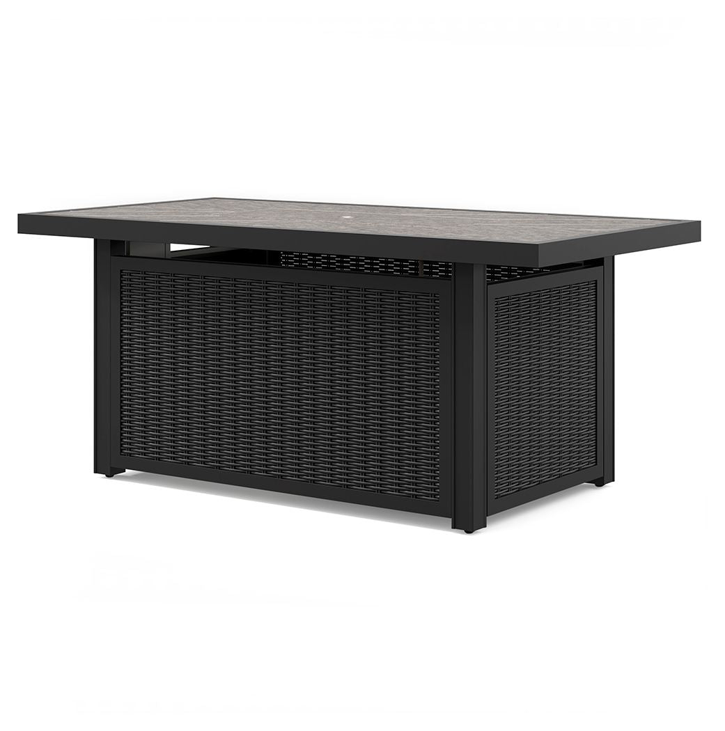 Beachcroft - Rectangular Fire Pit Table - Black / Light Gray by Ashley – view 3