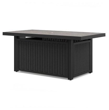 Beachcroft - Rectangular Fire Pit Table - Black / Light Gray by Ashley – view 3