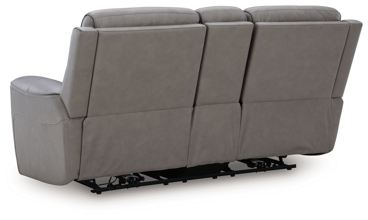 5Z-Comfort - Relaxation - Power Reclining Loveseat with Console / Adj Headrest by Ashley – view 3