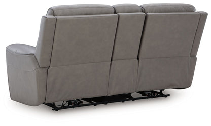 5Z-Comfort - Relaxation - Power Reclining Loveseat with Console / Adj Headrest by Ashley – view 3