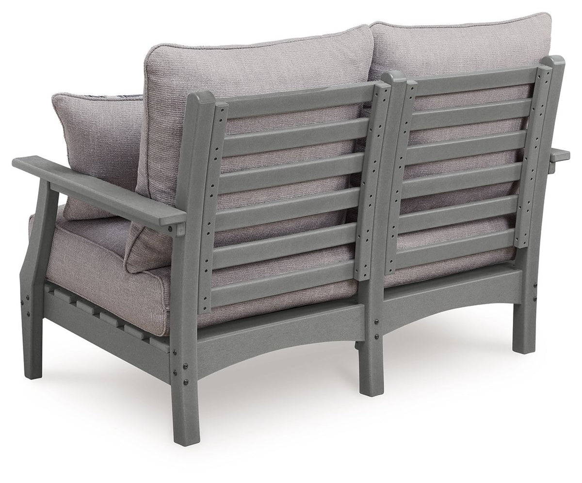 Cove Beach - Loveseat With Cushion - Gray by Ashley – view 2