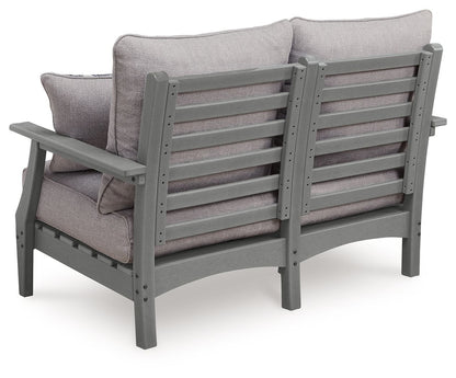 Cove Beach - Loveseat With Cushion - Gray by Ashley – view 2