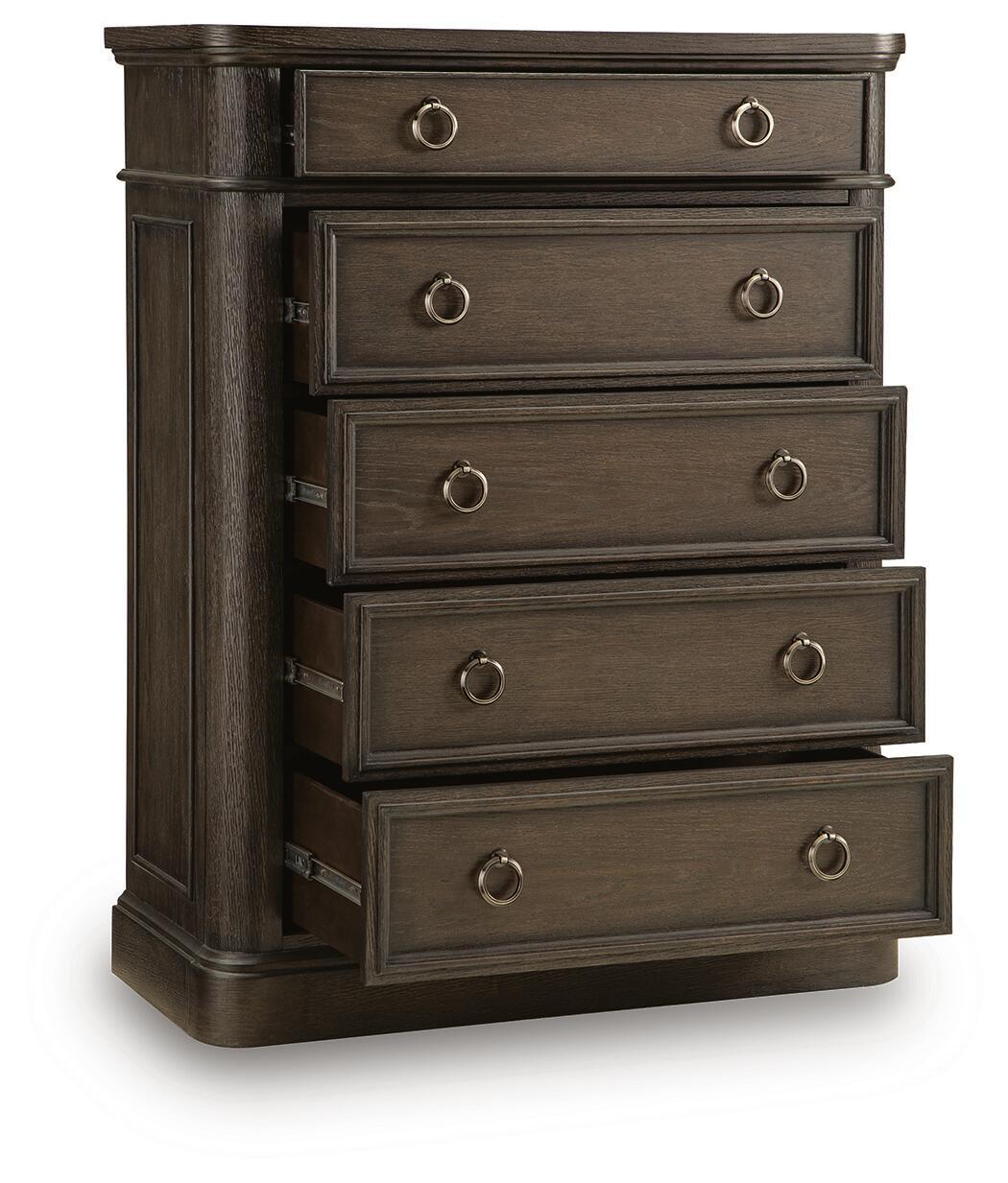 Wickenger - Five Drawer Chest - Dark Brown by Ashley – view 3