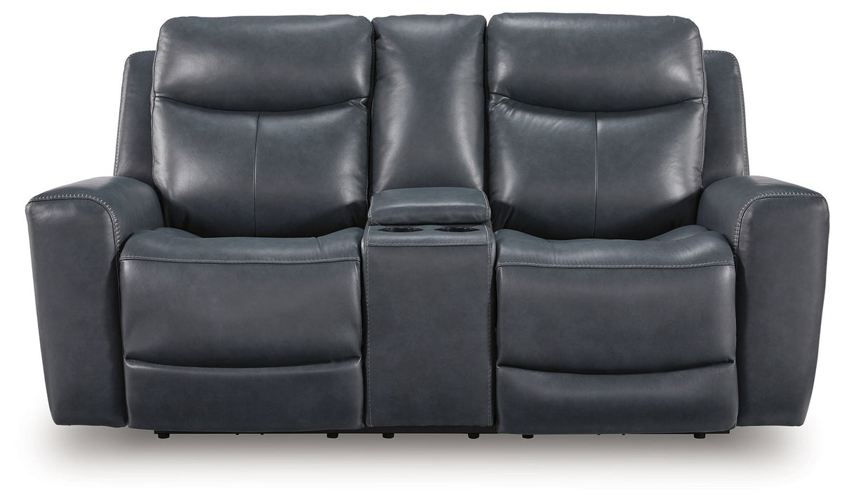 Bexhurst - Power Reclining Loveseat With Console / Adjustable Headrest by Ashley – view 5