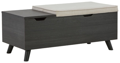 Yarlow - Storage Bench - Dark Gray by Ashley – Storage Benches
