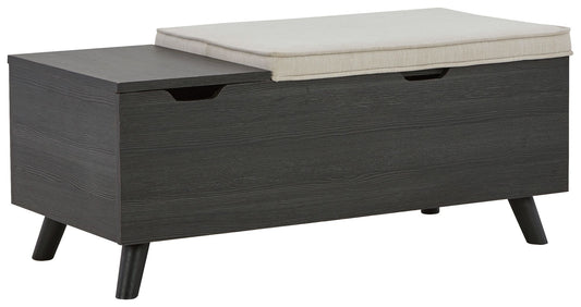 Yarlow - Storage Bench - Dark Gray by Ashley – Storage Benches